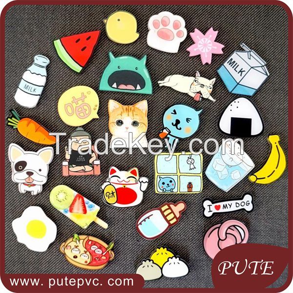 Promotion Custom Printed Cute Clear Cartoon Acrylic Fridge Magnet 