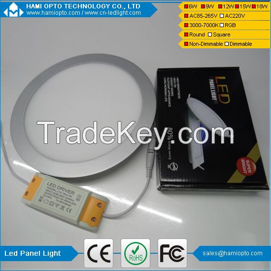 LED round thin panel light 6W