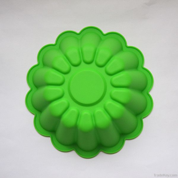 FDA beautiful flower shapes silicone cake pan