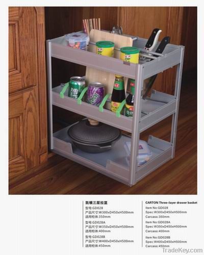 GD028-kitchen cabient aluminum basket