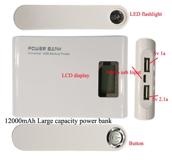 large capacity external powr bank supply for tablet pc