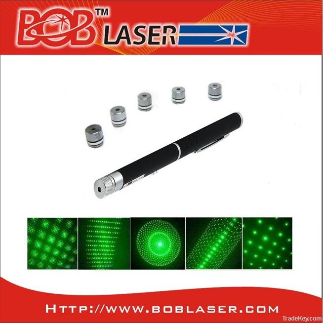 BOB BGP-3012-1 Green Laser Pointer with 5 Star Patterns