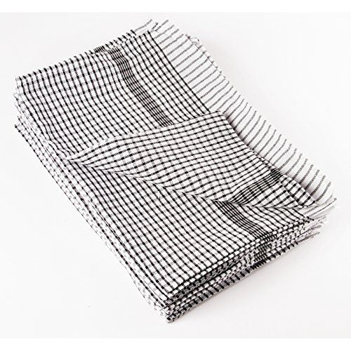 Dobby Mono Check Tea Towels