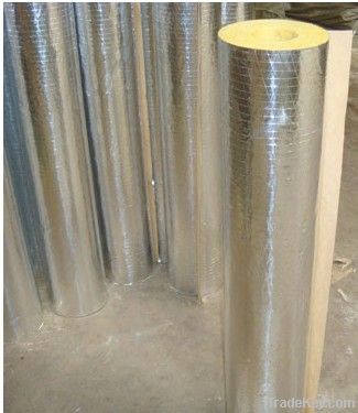 Fiberglass wool/glass wool pipe/duct/shell facing aluminum foil