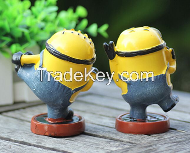 Home decoration children toy Despicable Me minions resin craft 