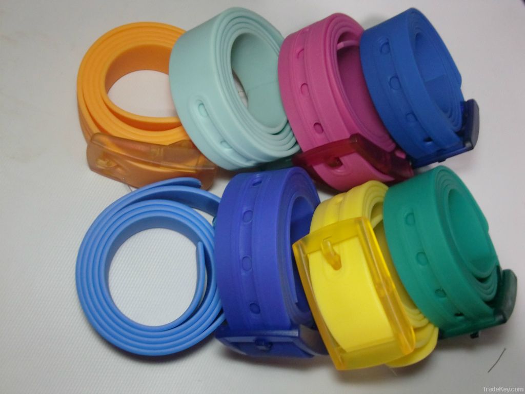 2012 silicone belt with plastic buckle