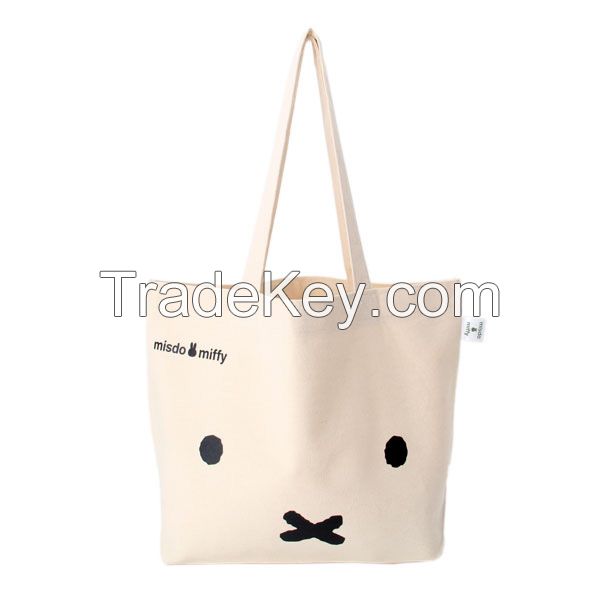 Eco Cheap Simple Canvas Cotton Shopping Bag for Daily Use