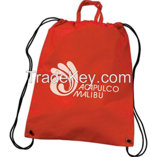 Custom Logo Drawstring Nylon Backpack Bag Dust Shoe Bag Made of Non Woven Cotton or Polyester