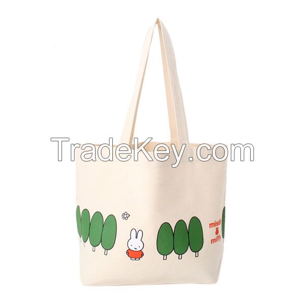 Eco Cheap Simple Canvas Cotton Shopping Bag for Daily Use