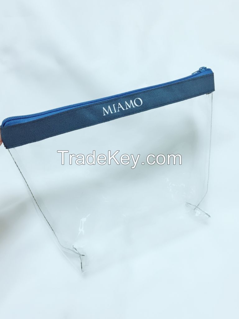 Cheap Simple Clear Cosmetic Bag Zipper Bag for Daily Use