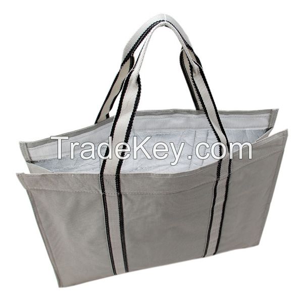 Reusable Aluminum Inside Insulated Thermal  Lunch Carry Cooler Bag For Hot Food