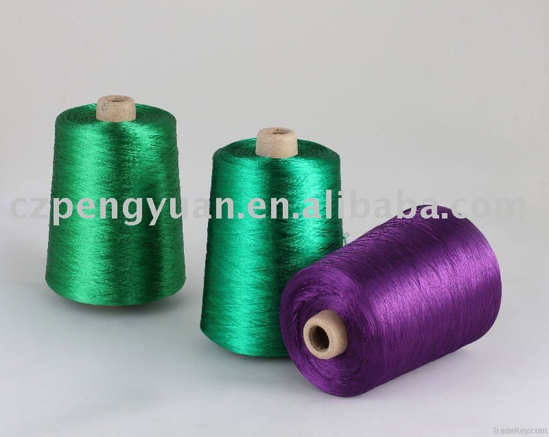 Dyed viscose filament yarn