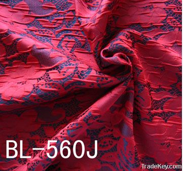 2012 new design lace look yarn-dyed polyester brocade fabric