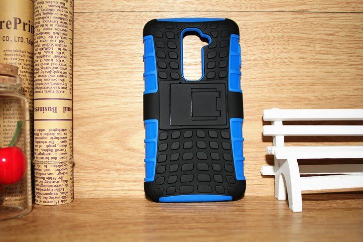 Newest arrival stand combo case for LG G2, tpu+pc case for g2