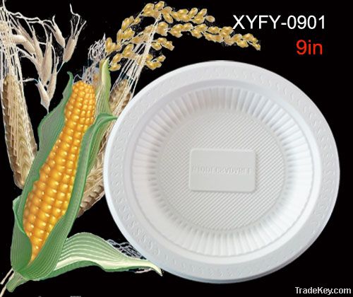 Biodegradable plastic plate