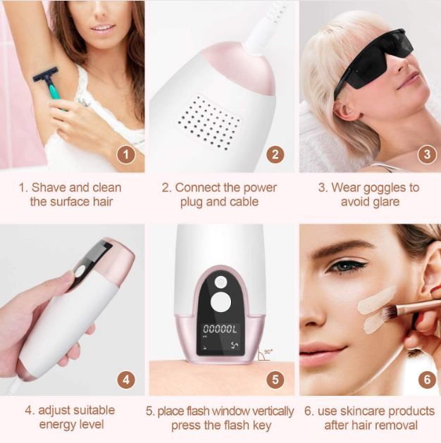 ew IPL Laser Removal Device Machine Handheld Lady Epilator Use Permanent Mini Portable At Home