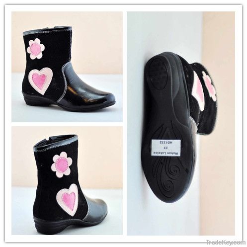 kid boots(high heel;PU shoes)