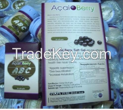 Abc Acai Berry Slimming Softgel Capsule 100% Natural Weoght Loss Product