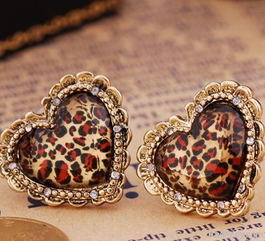 2012 new  animal rhinestone zinc ally stud earrings