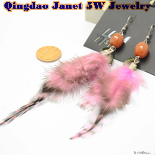 2013 new  feather drop earrings