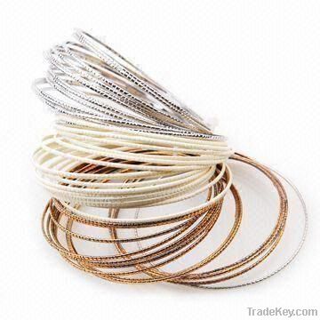 Bangles with Plating, Made of Metal, Customized Designs are Accepted