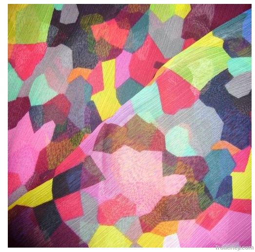 Polyester printed chiffon fabric