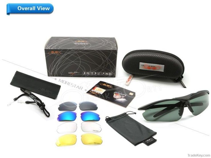 polarized sports glasses with 5 lenses