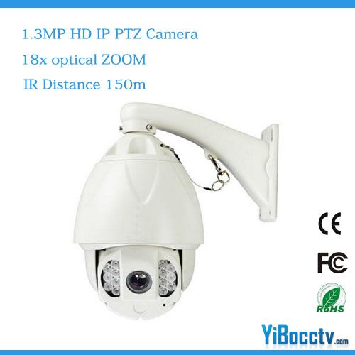 1.3 MP HD 18x ZOOM PTZ Dome Camera infrared distance 150m