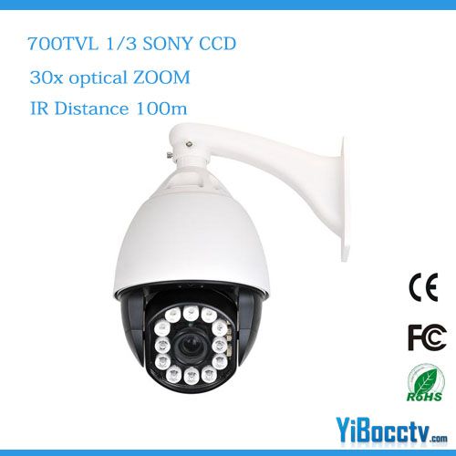 700TVL 30X Optical Zoom low cost PTZ Dome Camera IR 100M