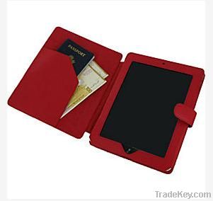 360 degree rotating stand PU leather case for ipad 2 3