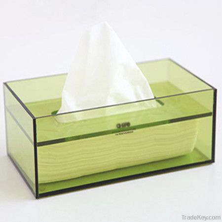 Hot!Green Rectangle Custom Acrylic Napkin/Tissue Hplder