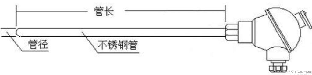 straight rod type thermocouple