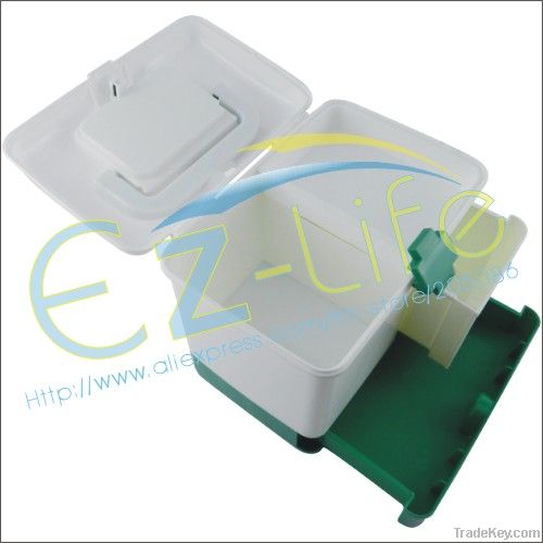 Plastic multi-purpose first aid kit, home medicine organizer case, fir