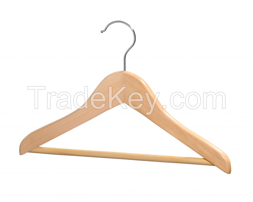 Kids Wooden Hangers with bar for Pants