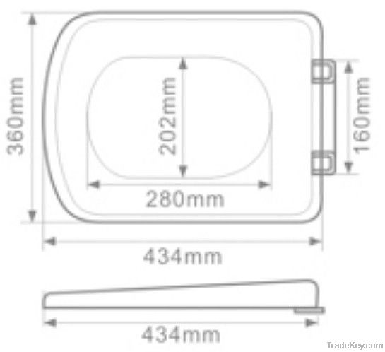 High-density PP soft-closeing toilet seat cover/ OEM 054