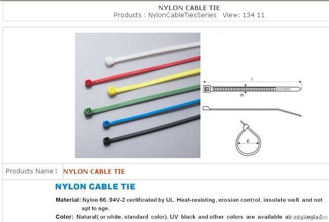 6&quot;inch self-locking nylon cable ties/4mmX150mm/3.6mmX150mm