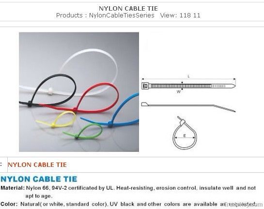 (10 inch )self-locking nylon cable ties/4mmX250mm/3.6mmX250mm