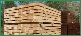 Wooden railway sleepers