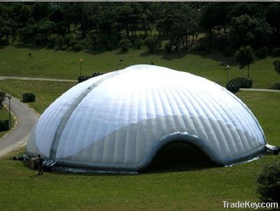 Inflatable dome tent