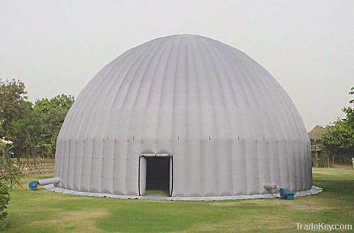 Inflatable dome tent