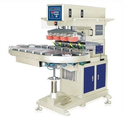 LTY-300DZ Pneumatic 4 colors pad printing machine with conveyor