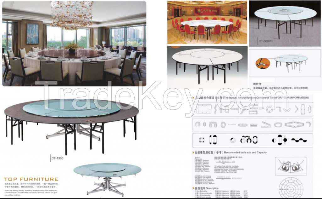 Classic hotel multi-functional dining table series