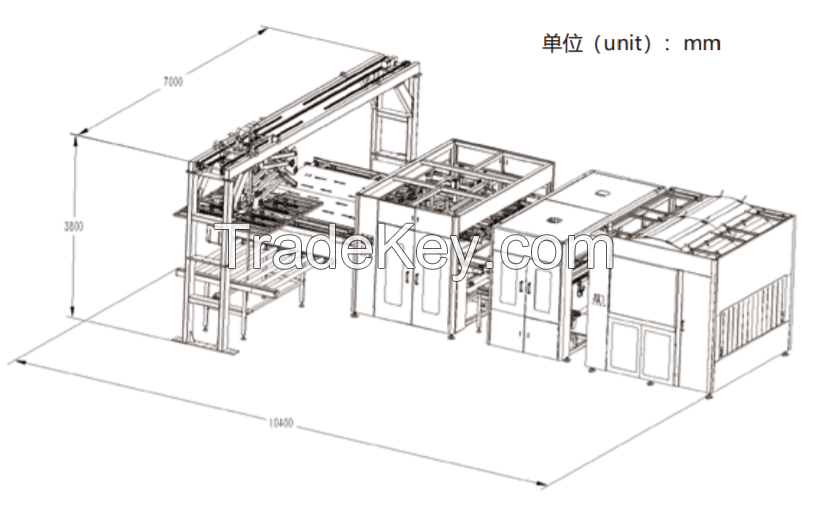 Full-automatic mattress cotton layer integratedmachine for glue rolling & spraying