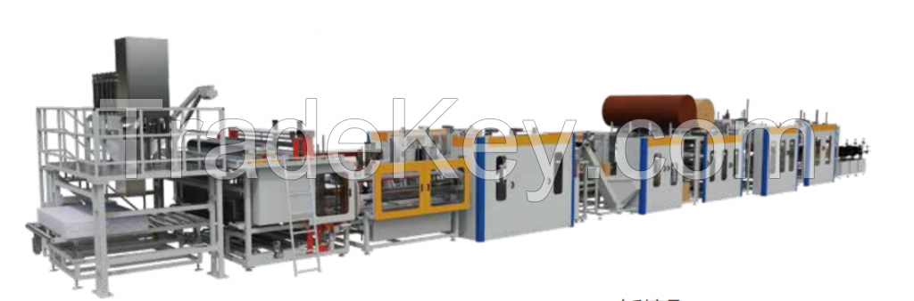 Automatic mattress kraft paper packaging line