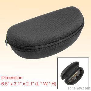 Black Glasses Eyeglasses Safety Zippered Case Holder