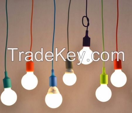 Candy Color Style Silicone pendant light LED Ceiling Lamp for Room E27 Suspension