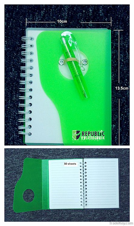 PP Cover Note Book With Pen