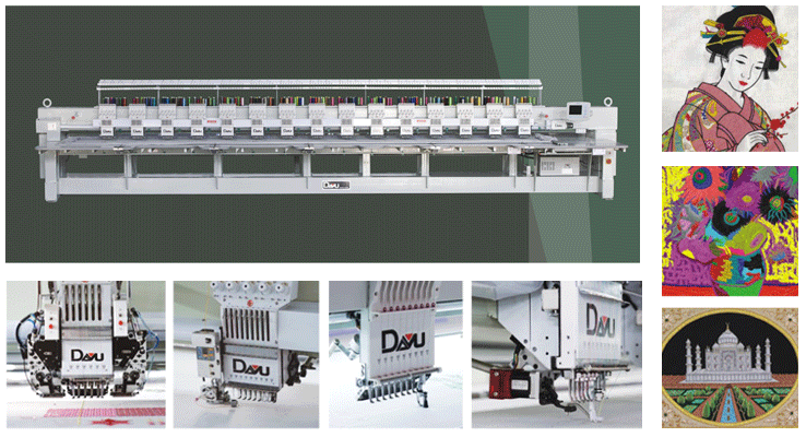 common flat embroidery machine with trimmer