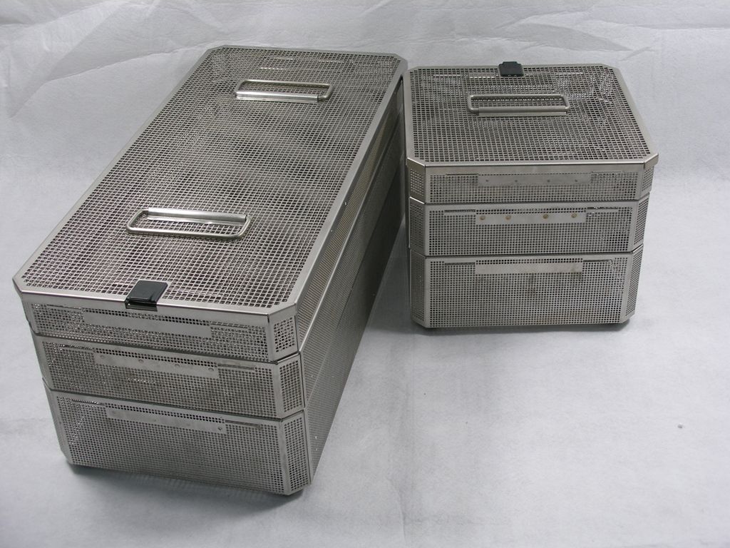 stainless steel perforated sterilization basket(Y403)