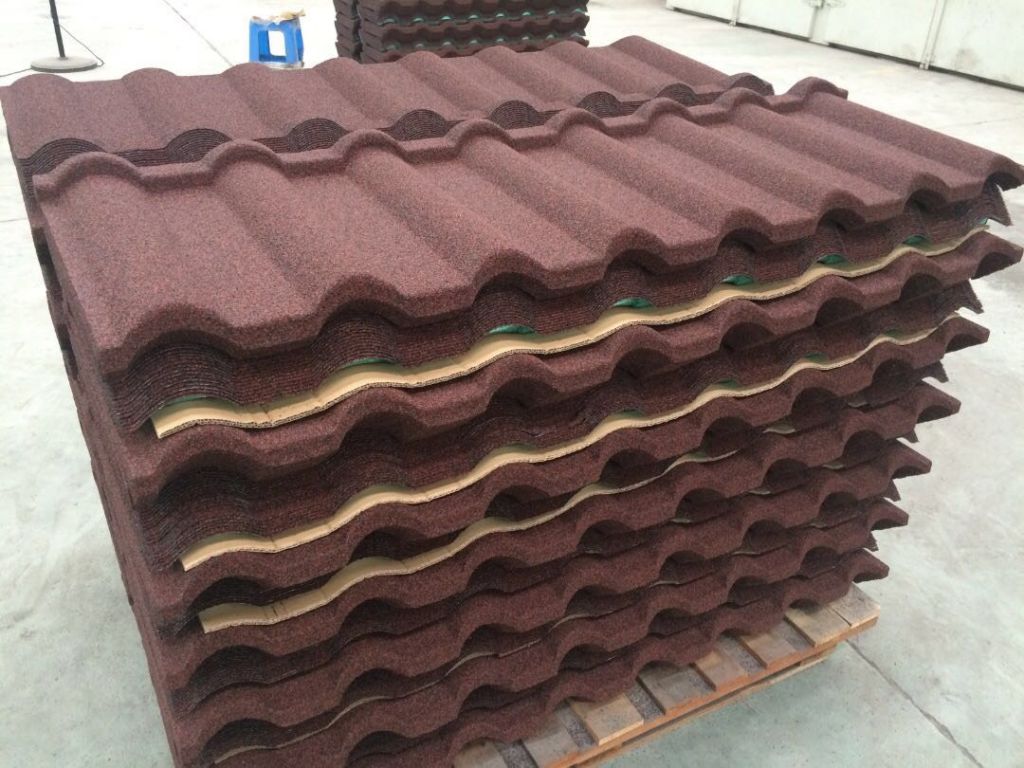 1340x420mm size &amp; alum-zinc steel sheet material color stone coated steel roof tiles